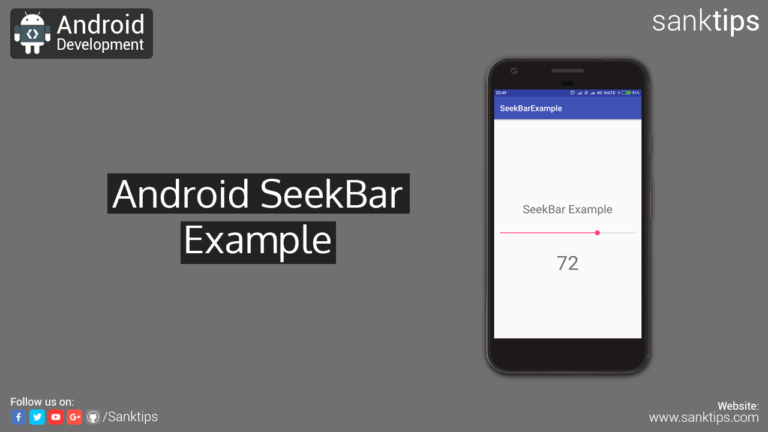 Seekbar android studio внешний вид